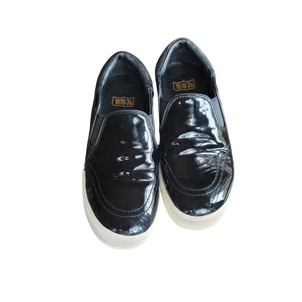 Ash Jam Slip‎ On Black Patent Leather Sneaker (350396) Women's Size EU 36